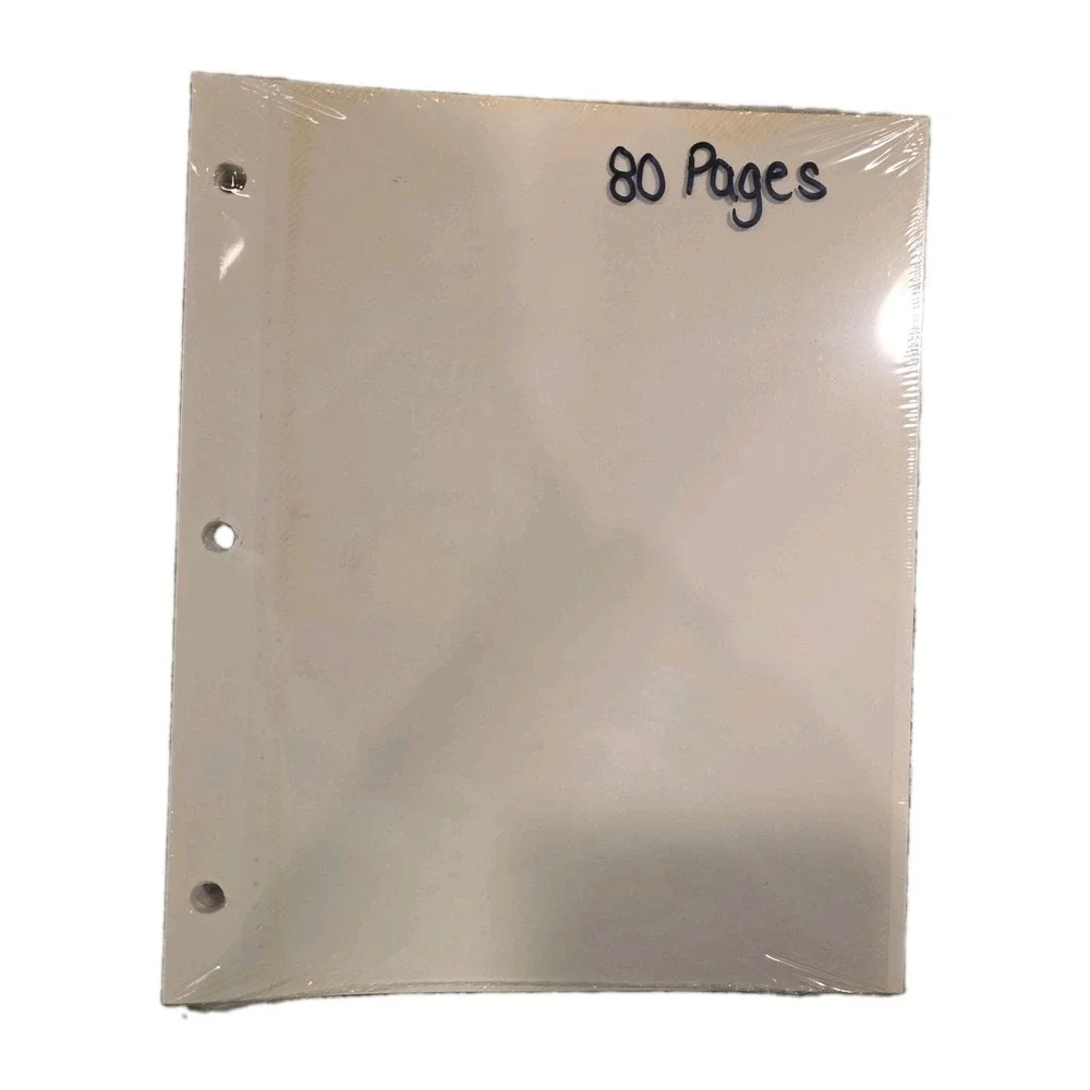 6 Packs (530 Pages) Self Adhesive Photo Album Refills 3 Ring Binder 9x11 Inch